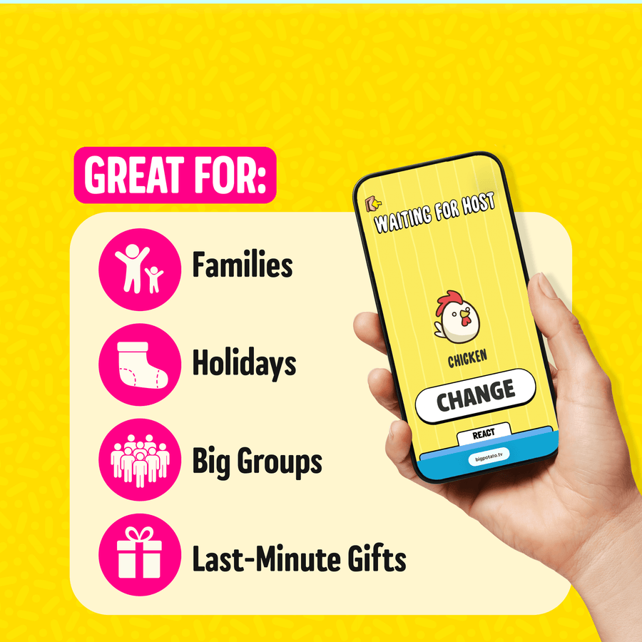 Great for Families, Holidays, Big Groups and Last Minute Gifts